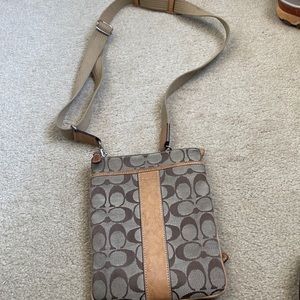 Coach Crossbody small mini bag outside pocket zipper top